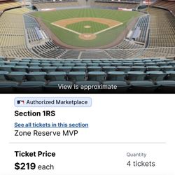 Dodgers Tickets Behind Home Plate Wed. May,8th