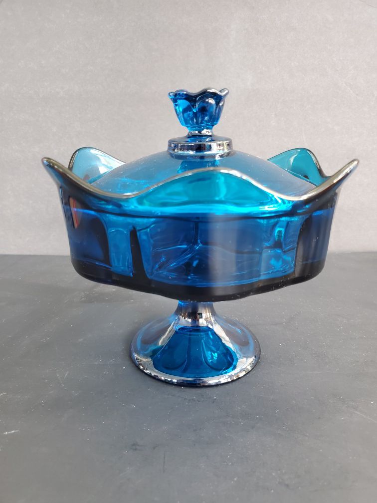 Viking Blueunique Covered Candy Dish