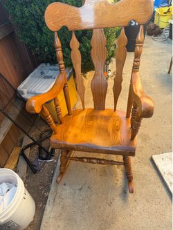 Vintage Solid Wood Rocking Chair – Beautiful Condition