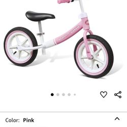 Radio Flyer Glide and Balance Bike
Brand New in Box, Never Assembled
Girls Pink/White