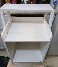 Bedside Cabinet White Solid Wood, Moving Sale Gently Used OBO