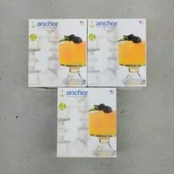 Anchor Hocking Presence Clear Mini Trifle Bowls 