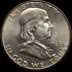 1963 Franklin Half Dollar Philadelphia Mint