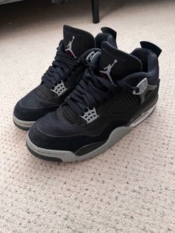 Jordan 4s Black Canvas