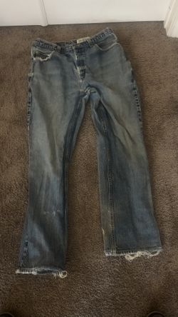 Carhartt Distressed Blue Jeans 34×32