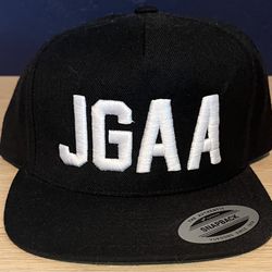 Black JGAA Snapback Flat brim Baseball Cap