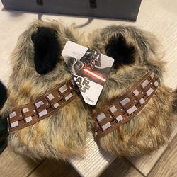 Disney Star Wars Wookie Feet Chewbacca Kids Slip On Slippers Size 9/10