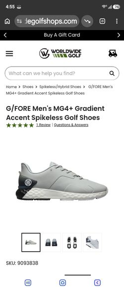 ⛳ G/FORE MG4+ Gradient Accent Spikeless Golf Shoes – Gray/White