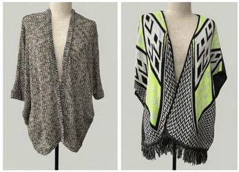 lot of 2 knit cardigans: Painted Threads + Say What EUC - size XS / one size