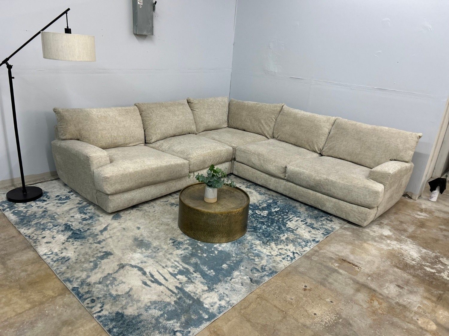 Menards 3-Piece Cream Sectional Couch