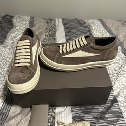 Rick Owens vans vintage sneakers “dust milk” Size 43 US mens 9.5 Brand new in the box, extra laces included  Really rare and cool pair