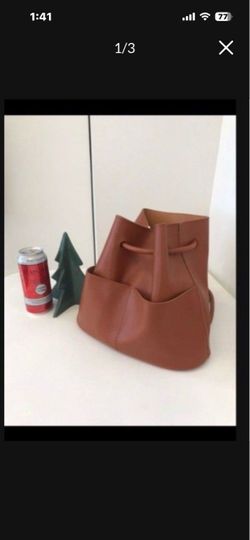 NEW Women Brown Multiple Wear Style Buttery Soft Leather Luxury Suede Lining 3 Way Shoulder Bag Bucket Handbag Purse Backpack