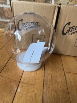 Lot of 4 brand new Creative Hobbies 5” plastic craft snow globes $10 per globe so $40 value