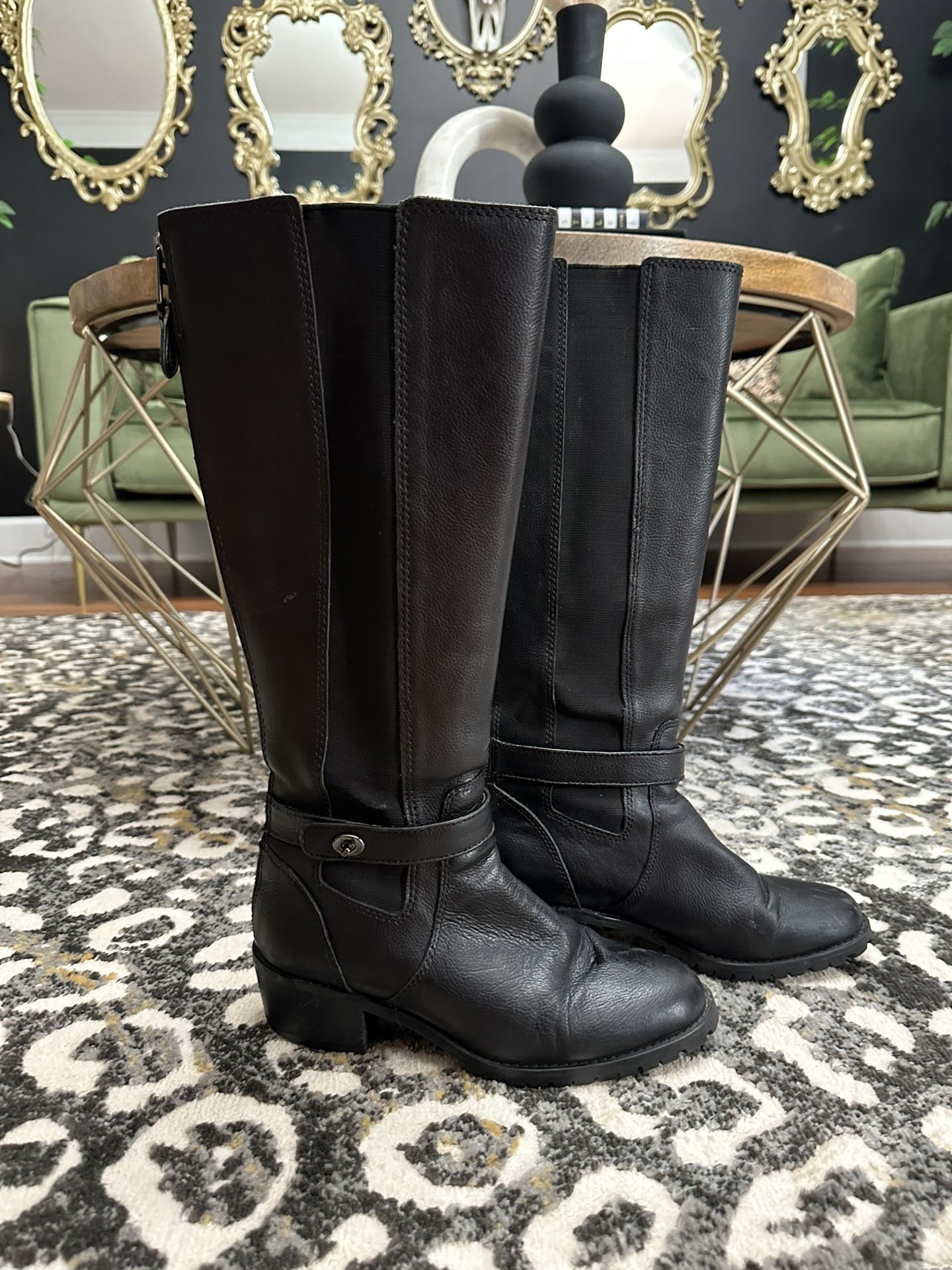 Coach Black “Pencey” Leather Boots❤️ 