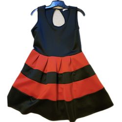 NWOT Sapphire Dolls Black & Red Sleeveless Dress, Junior 13