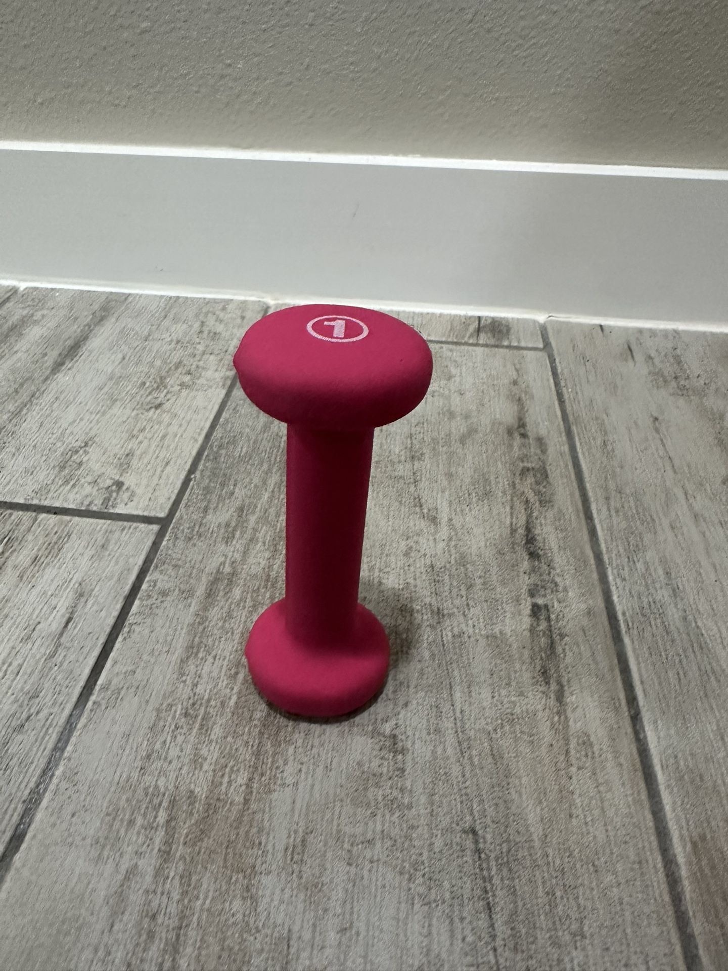 1lb mini pink barbell weight