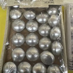 NEW!!! Silver Floating Candles 