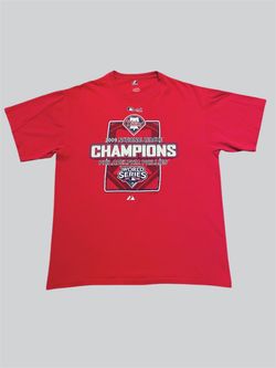 Philadelphia Phillies 2009 NL Champions vintage baseball majestic t shirt size Large
