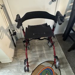 Red Rollator Walker 