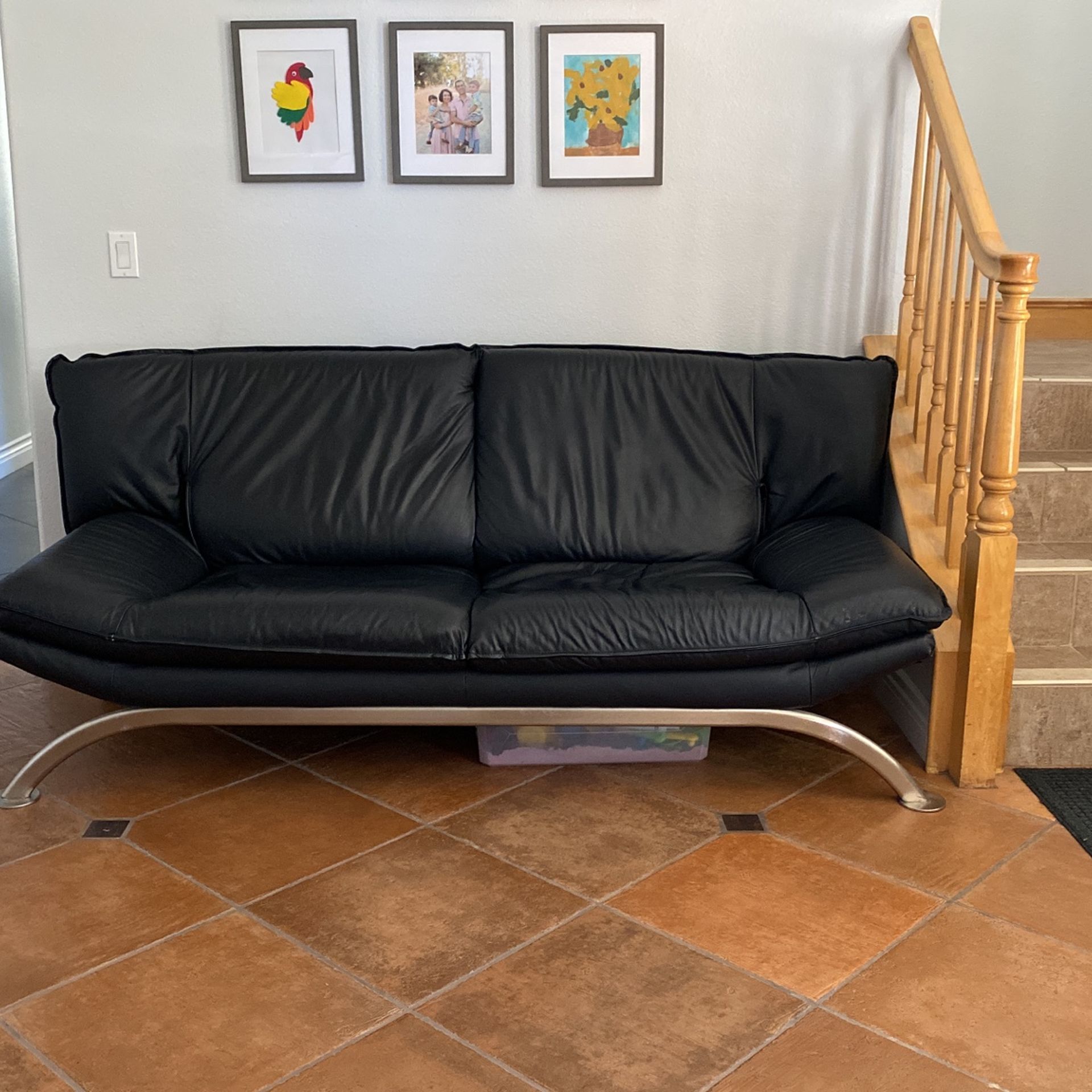 Faux Leather Futon