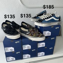 Vans Pearlized Old Skool 36 / Classic Slip On 98 Navy/Camo/Black