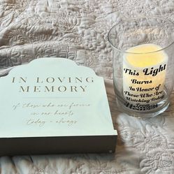 Memory Table Sign, Candle