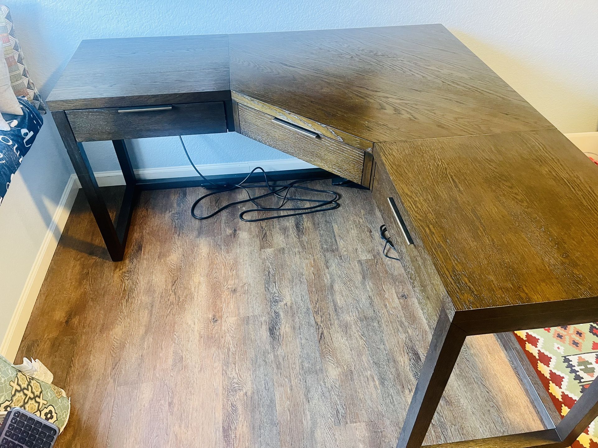 L-Shaped Computer Desk | Gaming | Storage | 3 Drawers