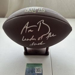AARON RODGERS SIGNED GREEN BAY PACKERS QB AUTOGRAPHED WILSON FOOTBALL w/COA 725