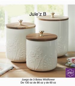 Juego De 3 Botes Wildflower Nuevos En Sus Cajas