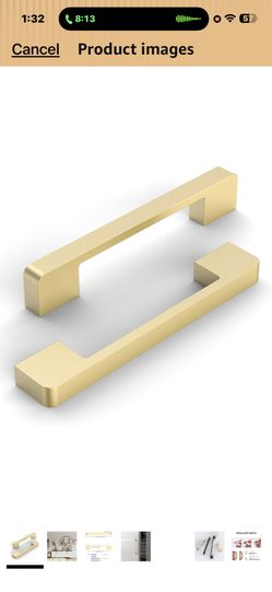 10 Pack 5 Inch(128mm) Kitchen Cabinet Handles Brushed Gold Cabinet Pulls Kitchen Cabinet Hardware Drawer Pulls for Cupboard Wardrobe
