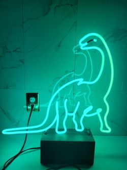 $100 Neon brontosaurus dinosaur figure
