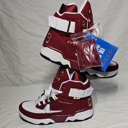 Ewing 33 HI x ODB High Top Basketball Shoes Biking Red White Gold US 9