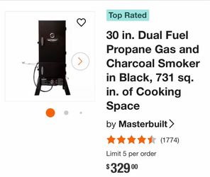 NEW IN BOX PROPANE GAS VERTICAL SMOKER