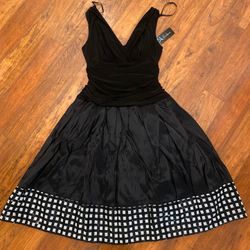 SL Fashions Black Sequin Border Dress - Size 12 Missy - New with Tags