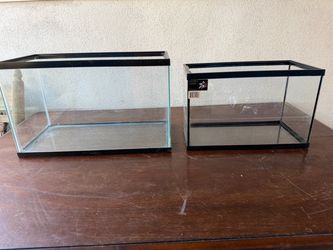 Glass Tanks Set of Two (aquarium/terrarium)