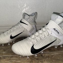 Nike Alpha Menace Elite 2 Flyknit Football Cleats White AO3374-101 Menβs Size 12.5 & MORE β¬οΈ