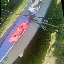 12 Foot Boat.  Regi Luce Well. Custom Blue Bow Removes