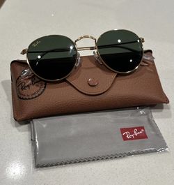 Ray Bans Round Gold Sunglasses