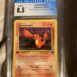 1st Edition  PSA Graded Charmander 8.5 Pokemon Card