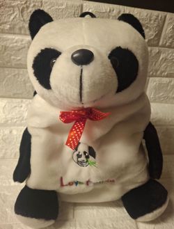 Love Panda Plush Kids Backpack