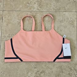 Nike One Women's Light-Support Sports Bra Blush Pink Bra Size 3X HF5368-844 NEW