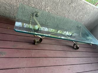 Luxurious glass, coffee  table, and two end tables
