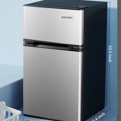 Euhomy Mini Compact Fridge + Freezer