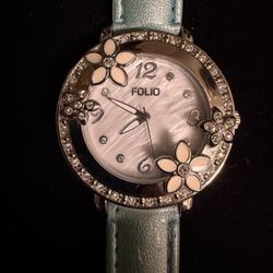 Folio women’s Beautiful Watch With Floral Design