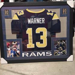 LA RAMS Kurt WARNER Jersey Autographed