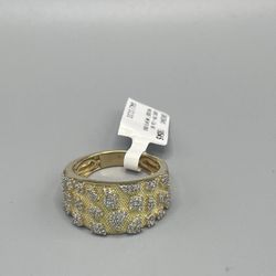 10kt Gold Diamond Nugget Ring