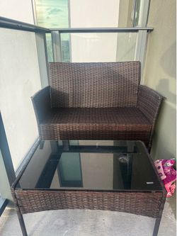 4 piece Outdoor Wicker Patio Set