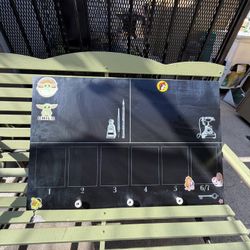 Black Chalkboard With Small Holders. 