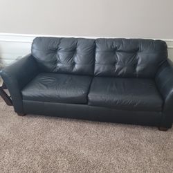 Black Leather Living Room Set