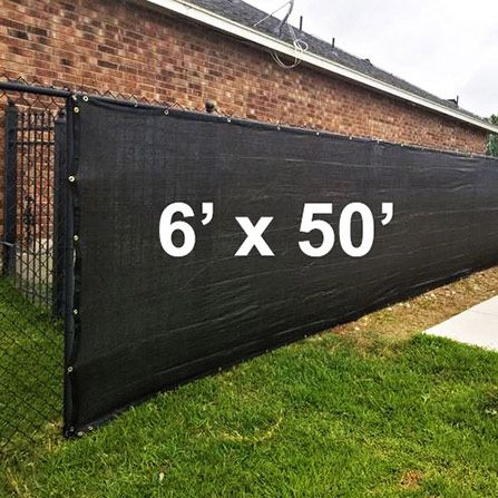 (Brand New) $40 Black Color 6x50 FT Privacy Screen Fence, Mesh Shade Cover for Garden Wall Yard Backyard 